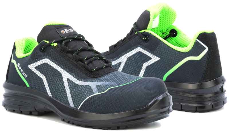 BASE Oren S3 SRC Safety Low Shoes Water-Resistant Front & Rear View